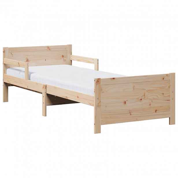 vidaXL Rám postele s rozšiřovací matrací s čelo Hnědá 80 x 200 cm