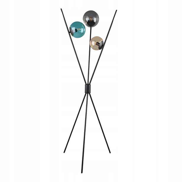 Stojací podlahová lampa Lance černá Trio
