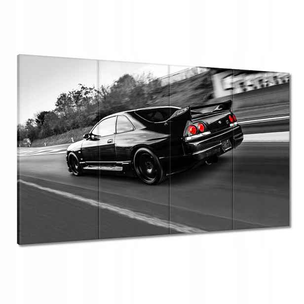 Obrazy 120x80 Černý Nissan Gtr Sport