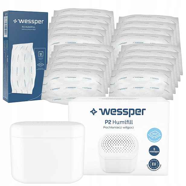 Pohlcovač vlhkosti do domu Wessper P2 Humifill 20 vložek do pohlcovače