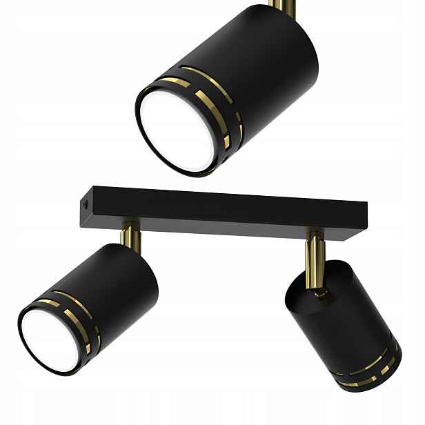 Stropní Svítidlo Stropní Černý Zlatý Pohyblivý Led GU10 Polská Lampa Spot Reflektor