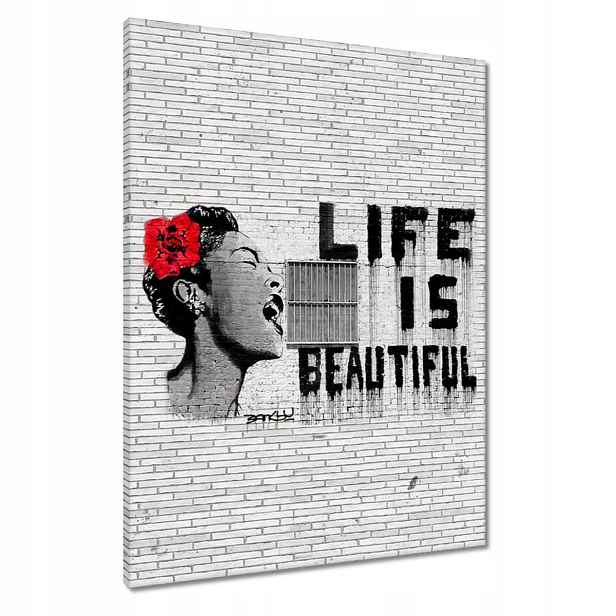Obrazy 60x80 Banksy Life jsou krásné