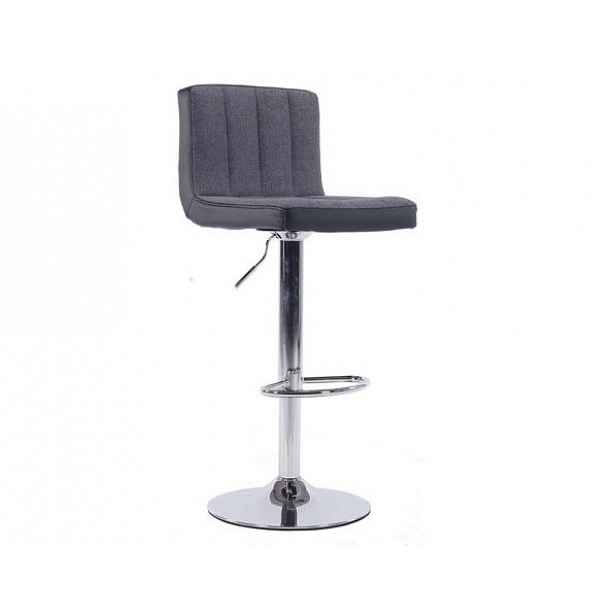 Barová židle, šedá / černá / chromovaná, HILDA