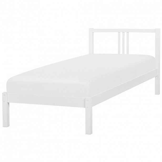 Beliani POSTEL s roštem 90/200 cm Bílá Vannes