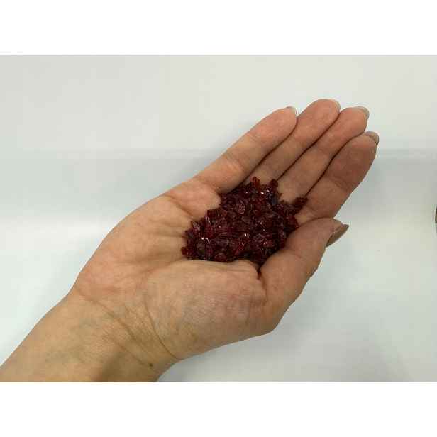 Grys skleněný odstín červený 3-6 mm, dekorace interiéru a zahrady (83) 10 kg