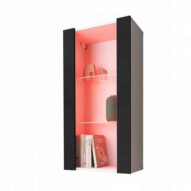 komodee Tivoli Závěsná vitrína Vertical 100 Bílo-Černá Rgb Led