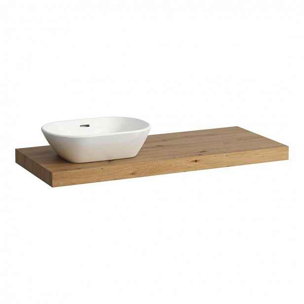 Laufen Lani - Deska pod umyvadlo, 118 cm, výřez vlevo, dub H4046721122671
