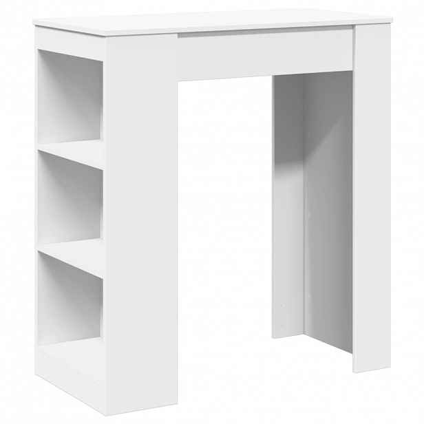 vidaXL Barový stůl s regály bílý 95 x 47 x 103,5 cm kompozitní dřevo