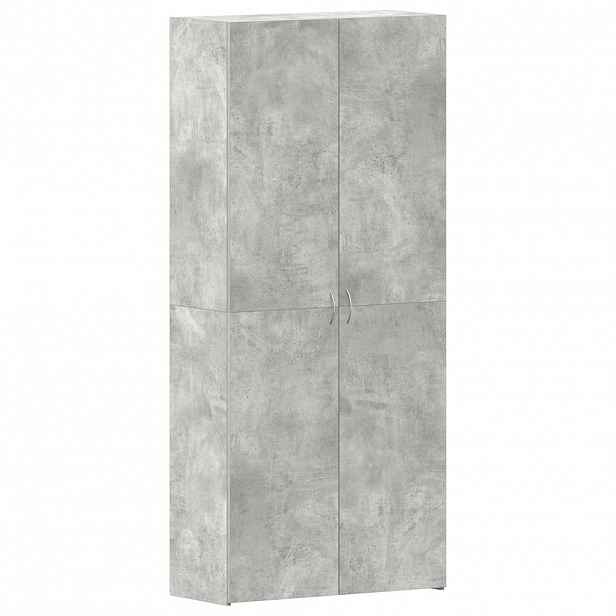 vidaXL Skříň na obuv 80 x 35.5 x 180 cm Kompozitní dřevo Šedá