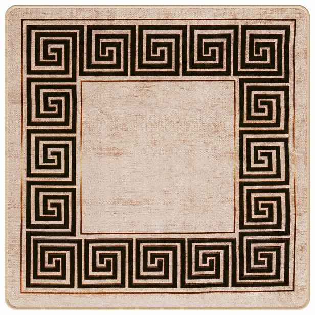 vidaXL Běhoun MARSA Černá 100 x 100 cm Polyester a PVC