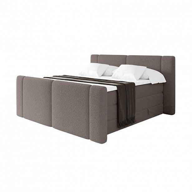 ALTDECOR POSTEL boxspring s matracemi H3/H4 - EVON KING Zanozek - 160x200 cm Hnědá