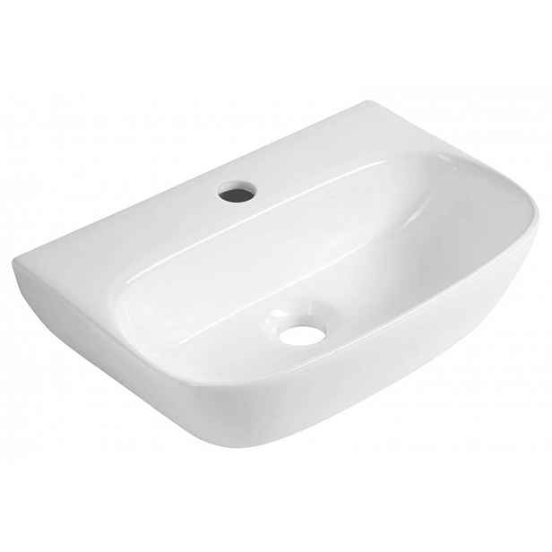 Aqualine Flanny - Umývátko 46x31 cm, bez přepadu, otvor pro baterii, bílá NP396