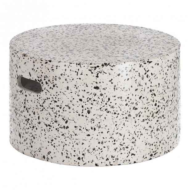 Bílý betonový odkládací stolek La Forma Jenell, ⌀ 52 cm