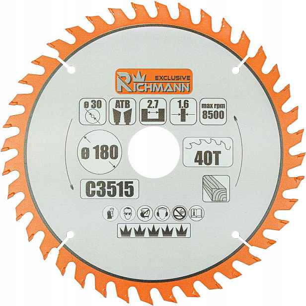 Kotoučová Pila Na Dřevo S Karbidovými Hroty 350x30 MM 60 Zubů Richmann C3536
