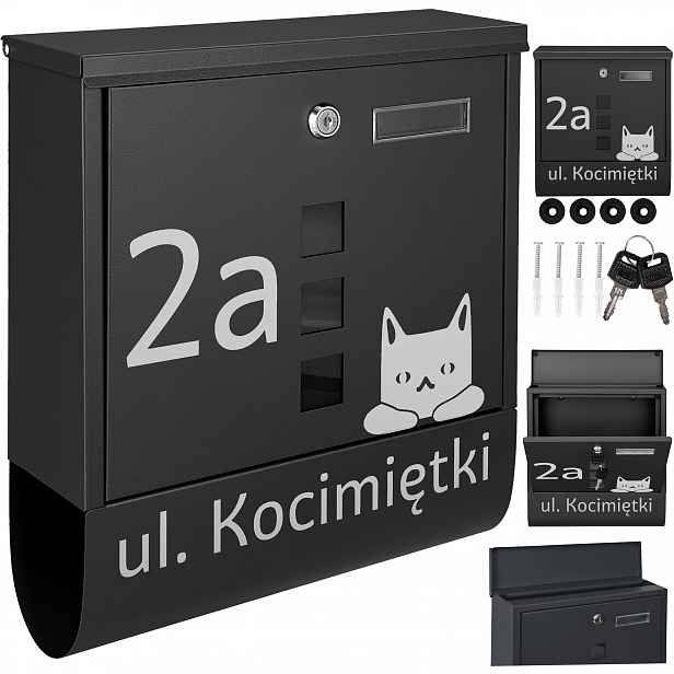 Poštovní Schránka Tuba Černá Vzor
