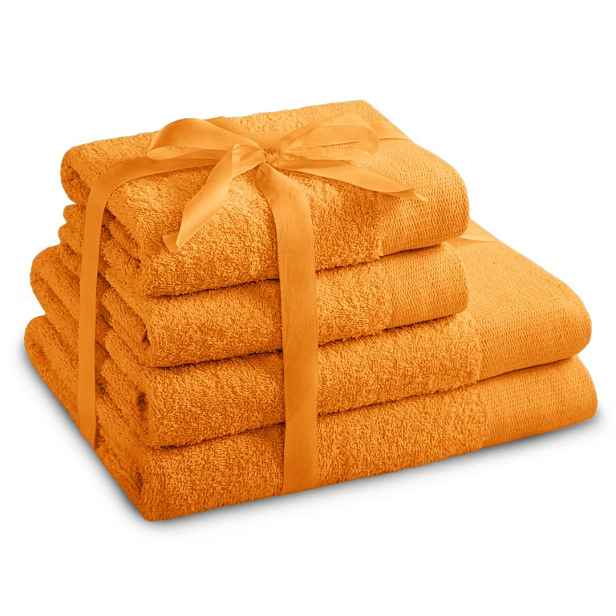 Restilo Sada bavlněných ručníků AmeliaHome AMARI oranžová, velikost 2*70x140+4*50x100