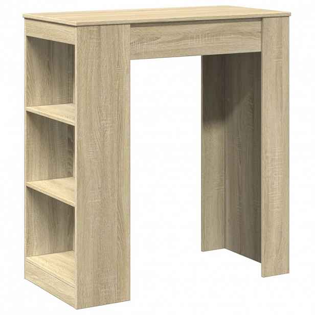 vidaXL Barový stůl s regály dub sonoma 95 x 47 x 103,5 cm kompozit