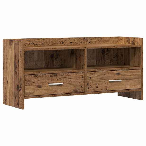 vidaXL Televizní skříň 100 x 33 x 47 cm Staré dřevo Kompozitní dřevo
