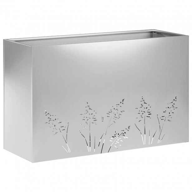vidaXL Zahradní pěstebník Stříbrná 80 x 20 x 49 cm Pozinkovaná ocel