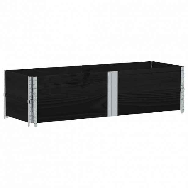 vidaXL Zahradní truhlík černý 150x50 cm masivní borové dřevo