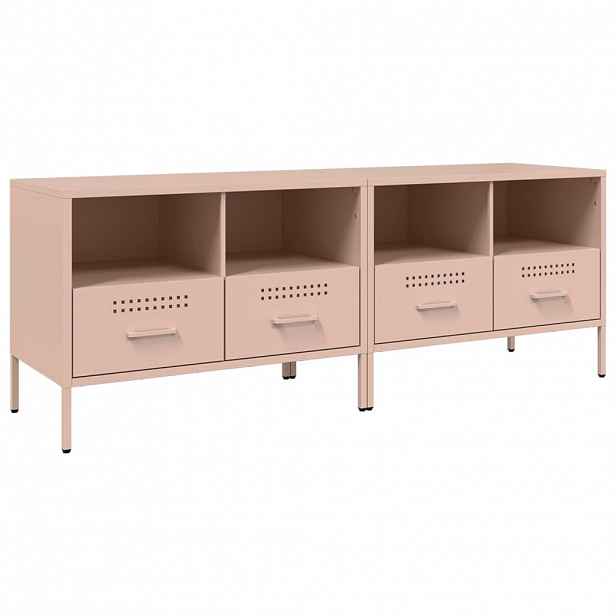 vidaXL TV skříňky 2 ks růžové 68 x 39 x 50,5 cm ocel