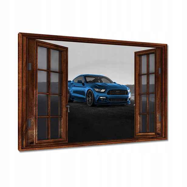 Obrazy 90x60 Modrý Ford Mustang