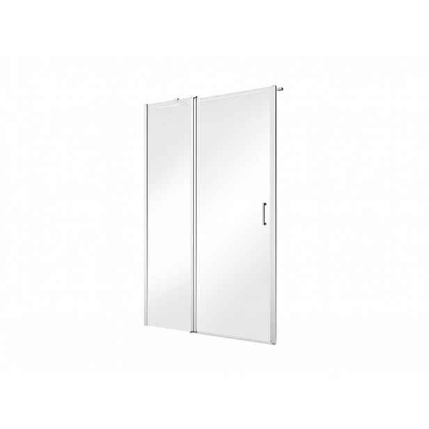 BESCO Bezrámové sprchové dveře EXO-C 100 cm; leštěný hliník; čiré sklo