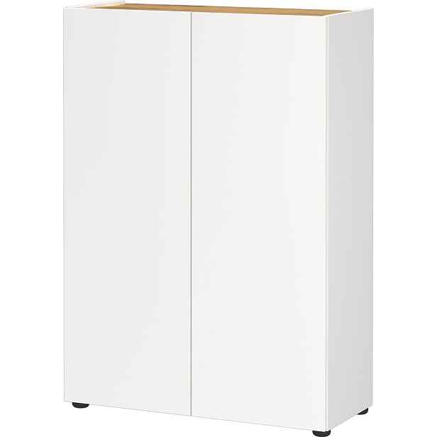 Bílá skříňka v dekoru dubu 74x105x33 cm Alviano – Germania