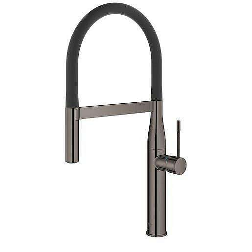 Dřezová baterie Grohe Essence se silikonovým ramínkem Hard Graphite 30294A00