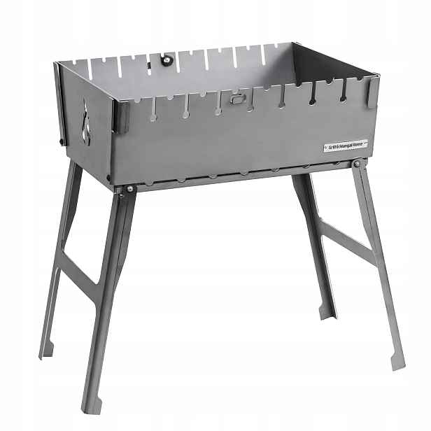 Mangal Grill Kufr na 8 špízů Skládací Kovový 3 mm Praktický