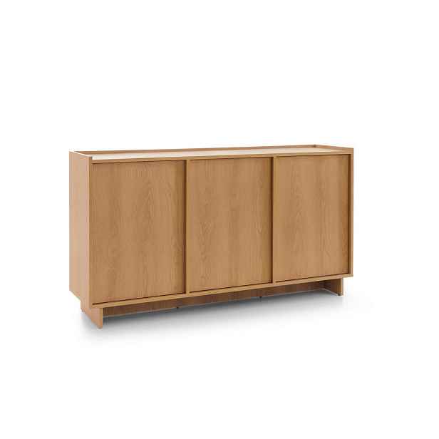 MASSENO KOMODA ZENITH, 147/82/39 cm se zásuvkami a 3 dvířky, hnědá