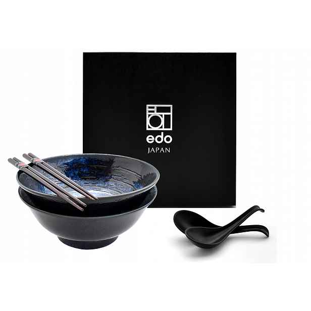 Sada 2 misek s lžícemi a hůlkami Ramen Uzu 22 cm 1100 ml