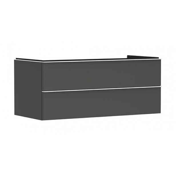 Skříňka pod umyvadlo pod desku Hansgrohe Xelu Q 118x49,5x55 cm šedá matná 54083700