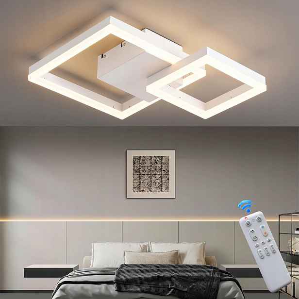Stropní Svítidlo Čtvercové Bílé Moderní lampa do pokoje, kuchyně, kanceláře, obývacího pokoje