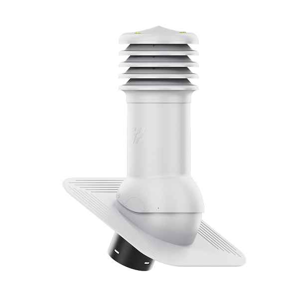 Větrací komín HiVent fi 150 mm pod asfaltový šindel/papu nezateplený, světle šedý