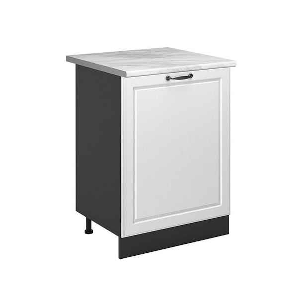 Vicco SPODNÍ SKŘÍŇKA KUCHYŇSKÉ LINKY R-Line, Bílý venkovský dům/Antracit, 60 cm s 1 dveřmi pracovná doska Mramor