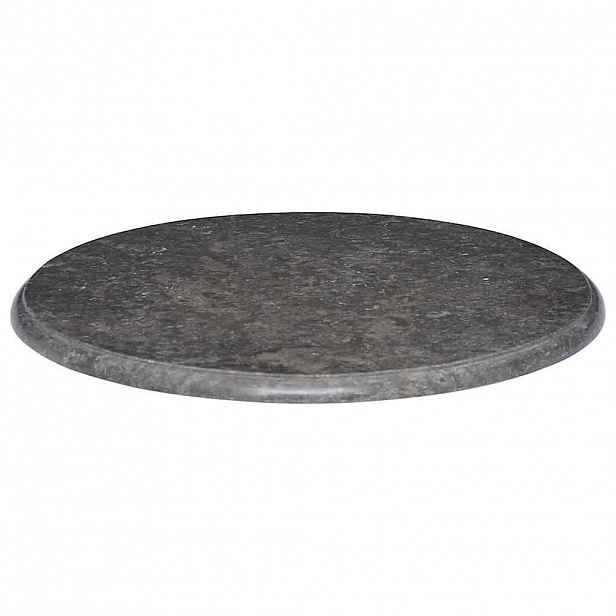 vidaXL Stolní deska černá Ø 60 x 2,5 cm mramor