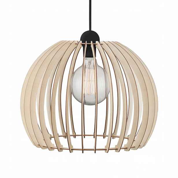 Závěsná závěsná lampa dřevěná béžová E27 Chino Moderní Nordlux