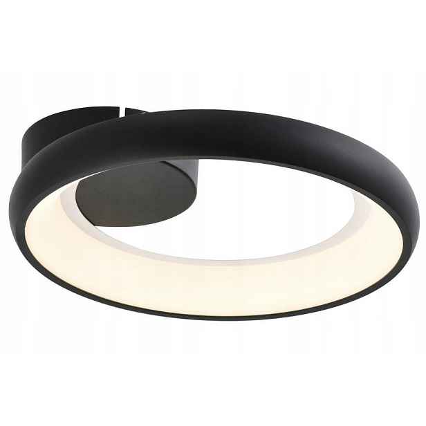 stropní svítidlo Led 20W, moderní černá, kulatý prstenec 30 cm 4000K Reality