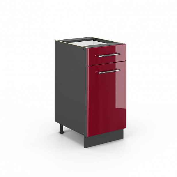 Vicco SPODNÍ SKŘÍŇKA KUCHYŇSKÉ LINKY Fame-Line Bordó červená vysoký lesk 40 cm bez pracovní desky