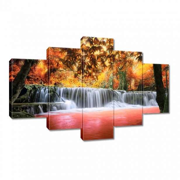 Obraz 120x80 Oranžový vodopád