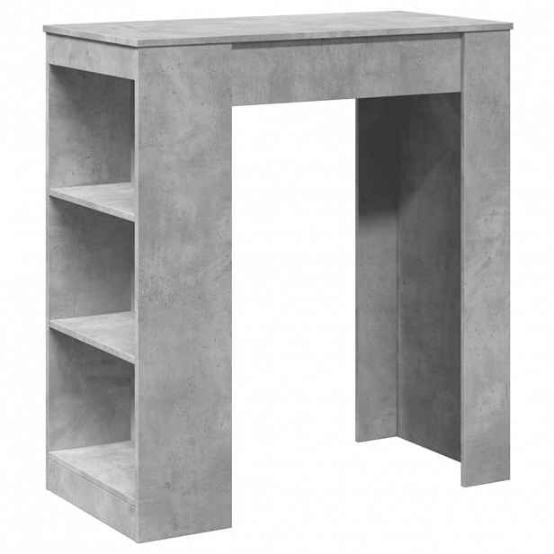 vidaXL Barový stůl s regály betonově šedý 95 x 47 x 103,5 cm kompozit