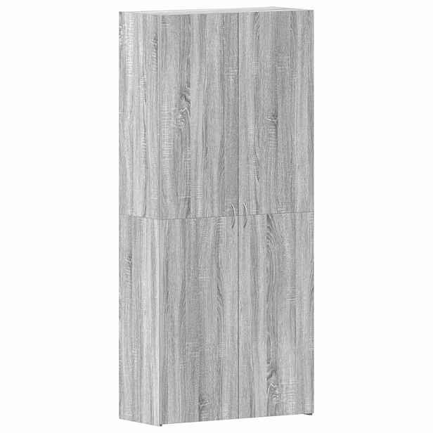 vidaXL Skříň na obuv 80 x 35.5 x 180 cm Kompozitní dřevo Šedá