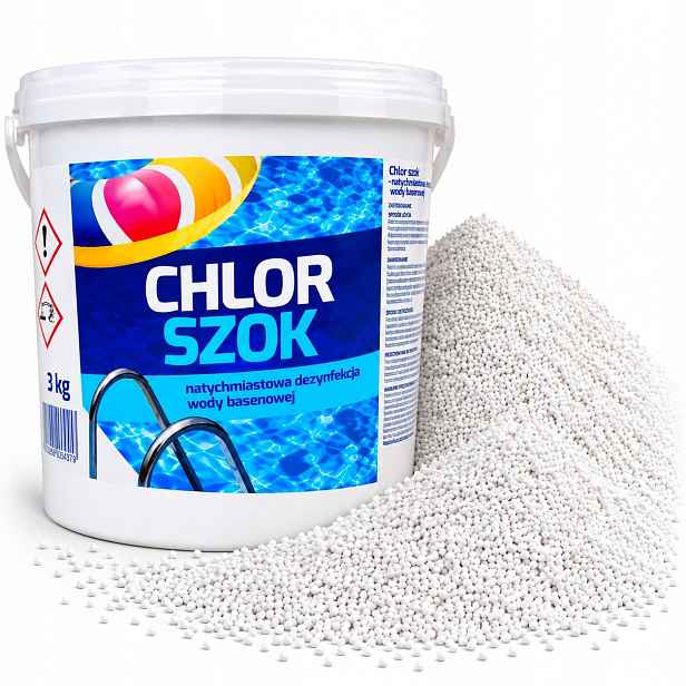 Bazénová Chemie Chlor 3KG Granule Do Bazénu Avenli Šoková Dezinfekce
