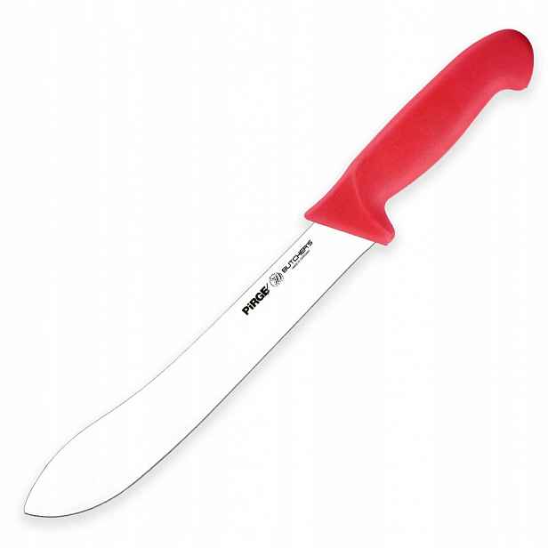 Řeznický porcovací nůž Pirge Butcher's 25 cm Solingen, červený