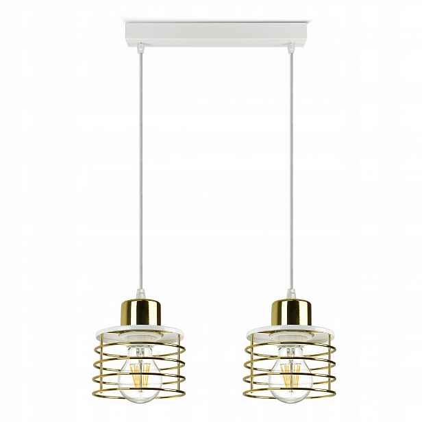 Závěsná lampa Lustr Glamour Zlatý Chrom Měď
