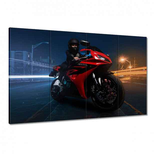 Obrazy 120x80 Červený motocyklový závodník