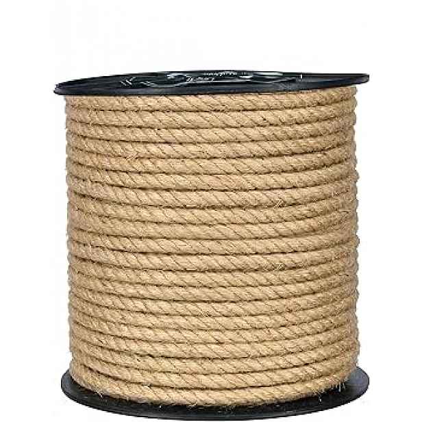 Jutové lano 6 mm x 50 m – eko šňůra pro dekoraci, Diy a zahradu!
