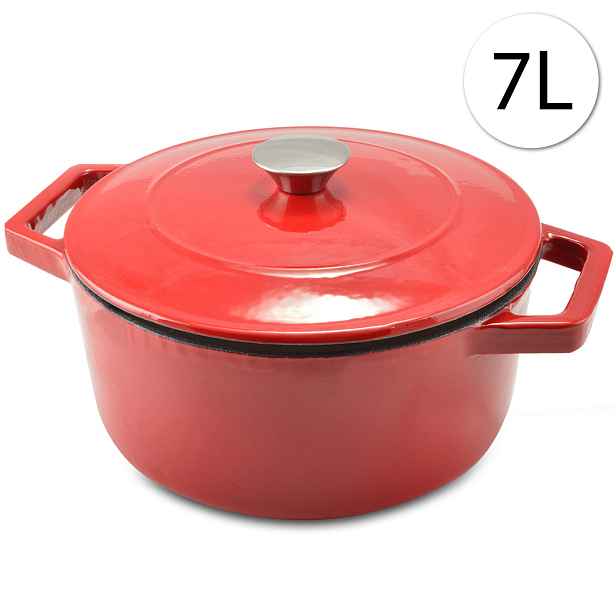 Perfect Home 12969 Litinový hrnec s poklicí, 28cm, 6L