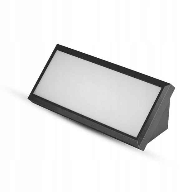 V-tac venkovní nástěnné Led svítidlo 12W šikmé černé ip65 3000k 1250 lm vt-8054